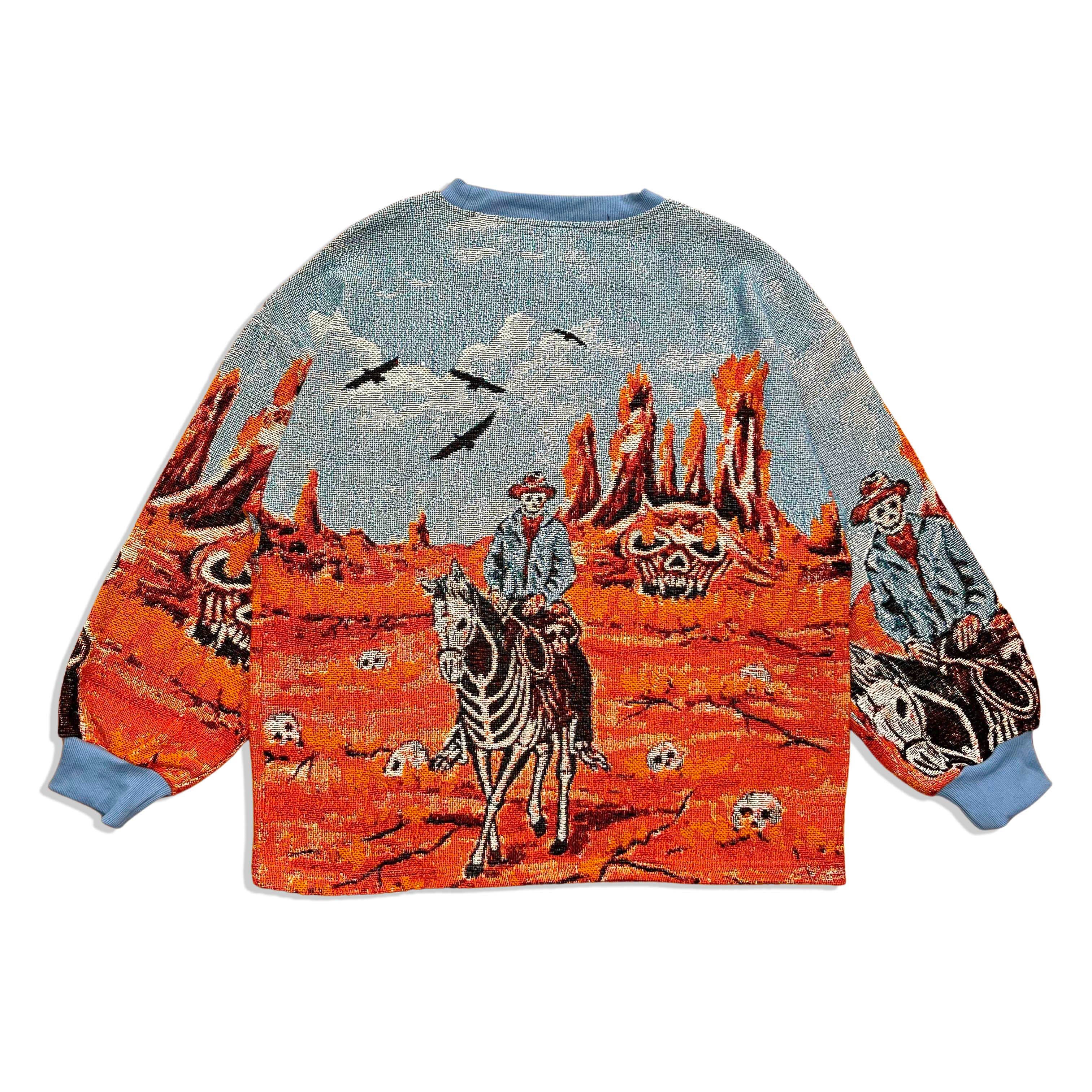 Y2K WOVEN TAPESTRY SWEATER | www.bordeauxtendances.fr